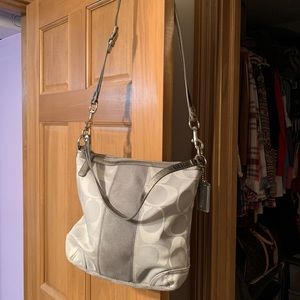 Silver Coach shoulder/crossbody bag!